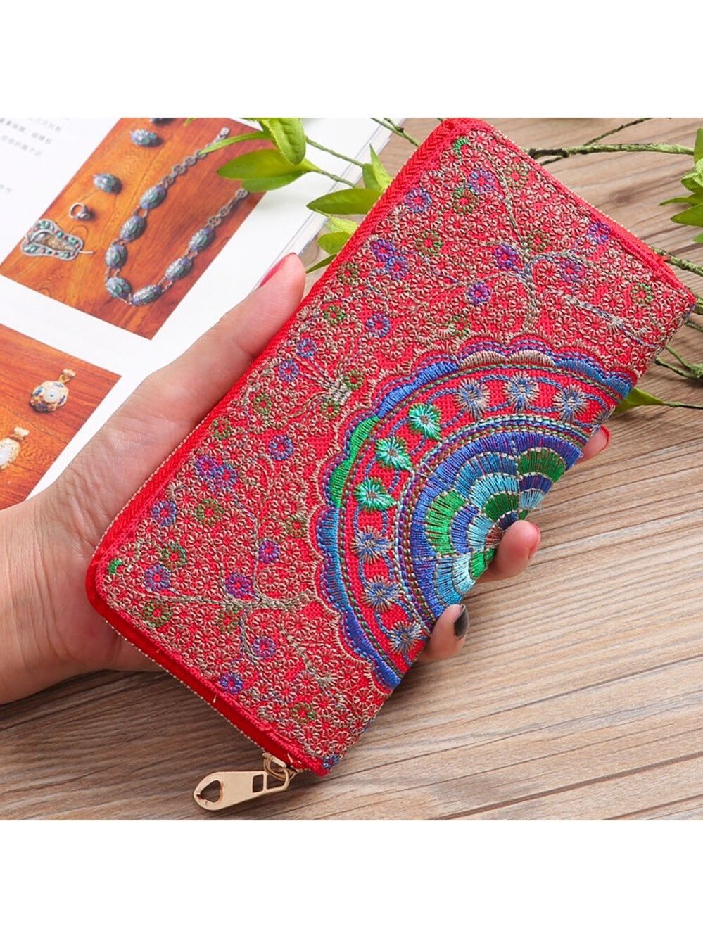 Artisan Embroidered Wallets - Colors & Styles Available - Picture 13 of 16
